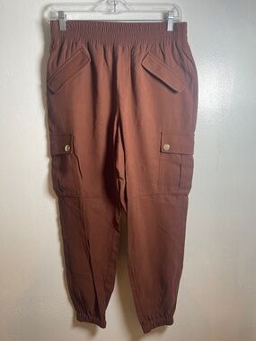 INC International Concepts Brown Cargo Jogger Pants Size: M Petite
